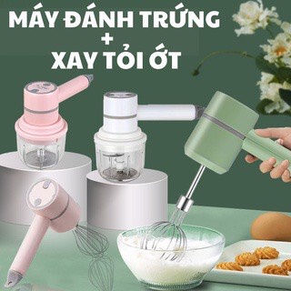 Máy xay đa năng mini cầm tay xay sinh tố xay tỏi xay ớt xay thịt đánh trứng - Shop tít gia dụng