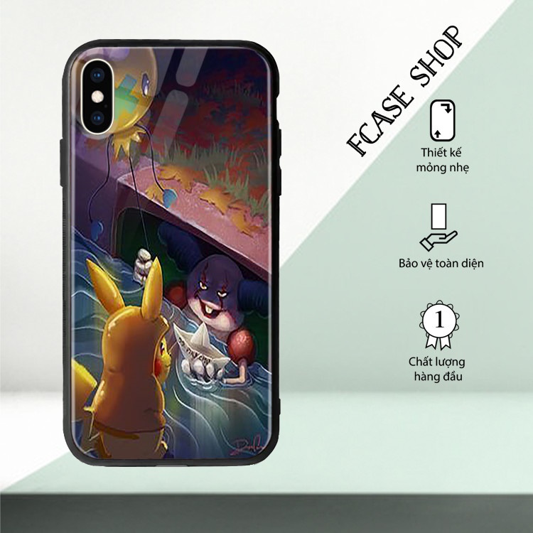 Ốp Chống Bẩn Hình Pikachu FCASE Cho Iphone 12/11/ProMax/Mini/6/6S/7/8/8P/7P/6P/6Sp/X