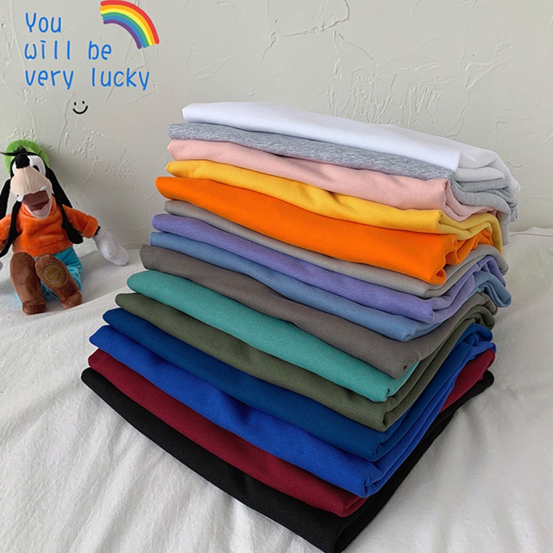 Áo Sweater Cổ Tròn Thời Trang Cho Cặp Đôi 1900680Áo Thun Dáng Rộng Màu Sắc Đơn Giản Dễ Phối Đồ Cho Nữ