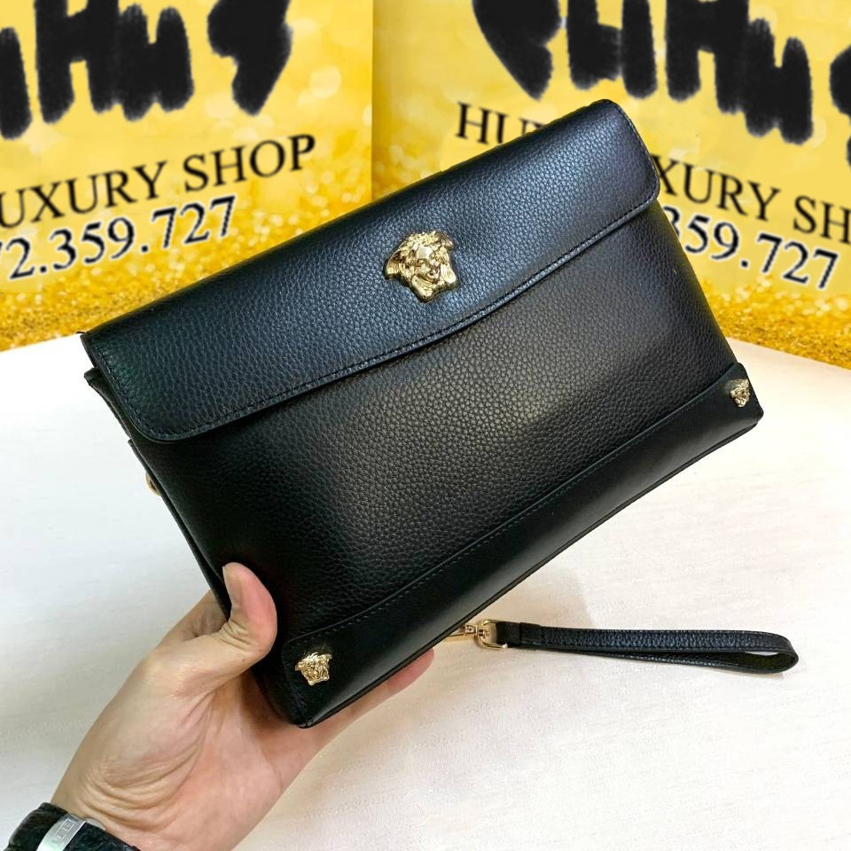 Ví nam Versace hoạ tiết da nhăn cao cấp VVER-02