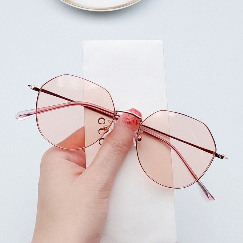 Mắt Kính Chống Bức Xạ Phong Cách Hàn Quốc Retro Thời Trang Cho Nữ