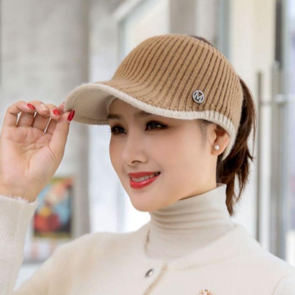 QQMALL Mũ Lưỡi Trai Dệt Kim In Chữ M Phong Cách Hiphop