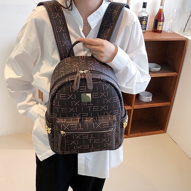 Balo mini Nữ Thời Trang Cao Cấp VINTAGE Đi Học Giá Rẻ Balo da pu hoạ tiết phong cách hàn quốc