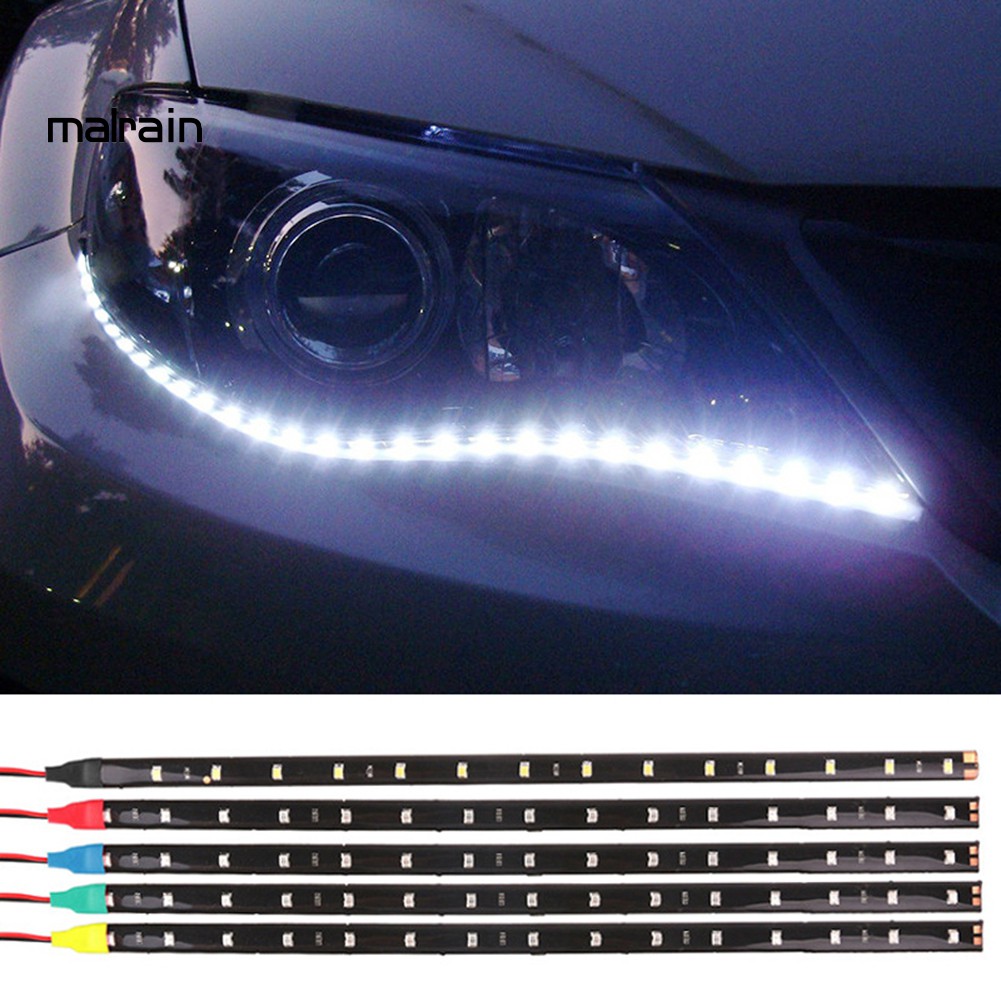 Set 2 Dải Đèn Led 60cm Chống Thấm Nước Trang Trí Xe Hơi Độc Đáo