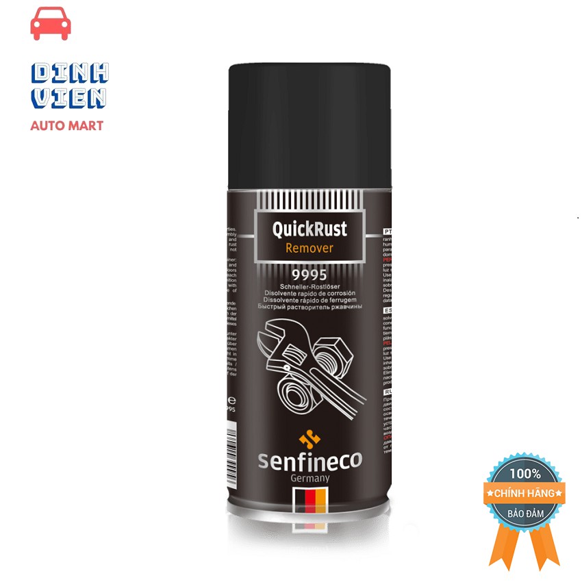 [ Chuyên Nghiệp ] Chai Loại Bỏ Gỉ Sét Senfineco 9995 – 450ML Quick Rust Remover, Hàng Đức Chính Hãng – DV AUTO MART .