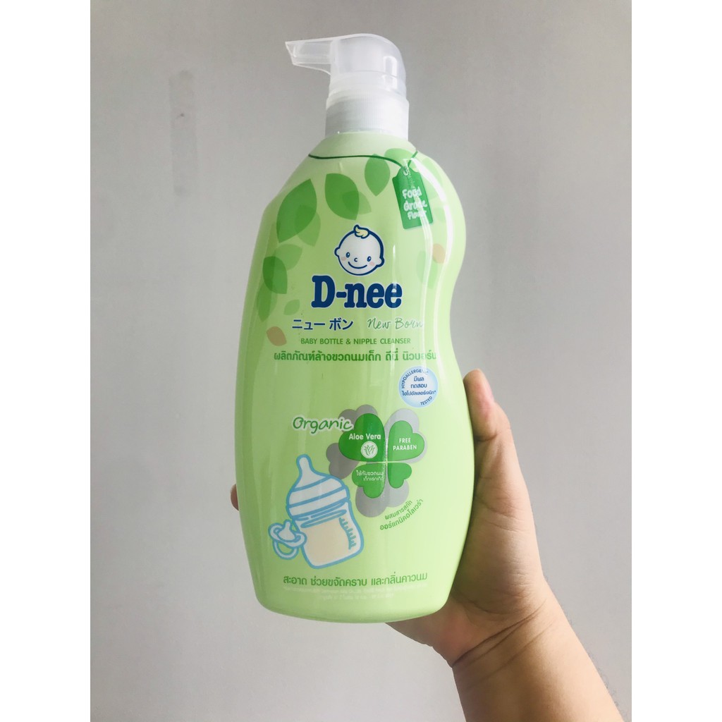 Nước rửa bình sữa Dnee chai 620 ml mẫu mới