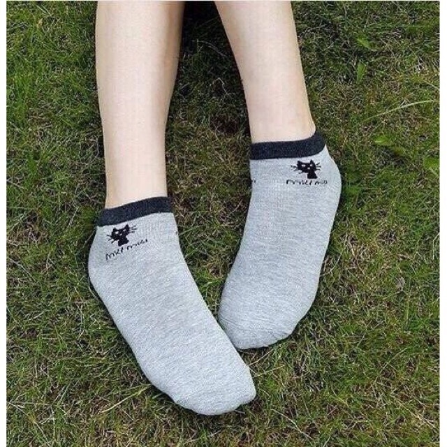 Set 10 Đôi Tất Mèo Chống Hôi Chân Cho Bạn Gái
