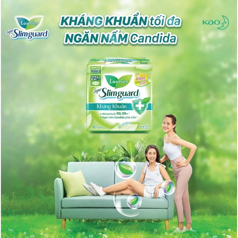 Băng Vệ Sinh Siêu Mỏng Kháng Khuẩn Laurier Super Slimguard [che tên sản phẩm khi giao hàng]