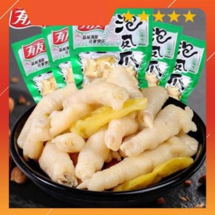 Chân Gà Cay Rút Xương YUYU, Đồ Ăn Vặt Trung Quốc- Đồ Nhậu Siêu Ngon.