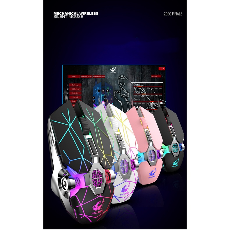 Bộ Bàn Phím Cơ Blue Switch T900 Và Chuột V8 Màu Hồng Xinh 10 Chế Độ LED Dùng Cho Máy Tính, Laptop Gaming, Tặng Lót