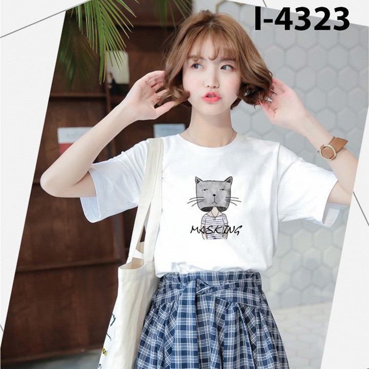 Áo Thun Nữ Tay Lỡ Unisex In Người Giả Mèo Rẻ Bền Đẹp ATN4323