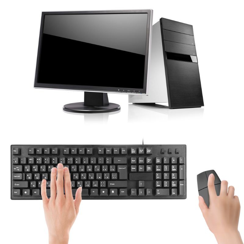 Bàn phím tiếng Nga / tiếng Anh chống thấm nước cho máy tính Windows