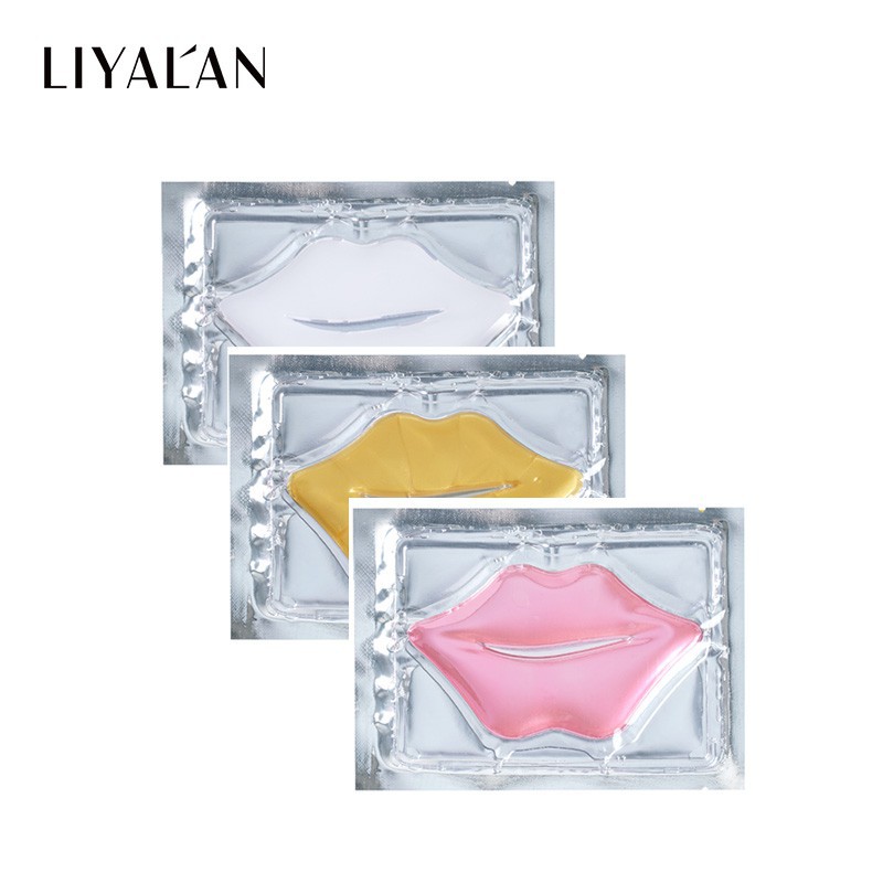 LIYAL'AN Bộ 10 Mặt Nạ Môi Chiết Xuất Collagen Dưỡng Ẩm Tẩy Tế Bào Chết
