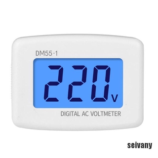 Đồng hồ đo điện áp 110v 220v dm55-1 ac 80-300v eu us màn hình lcd