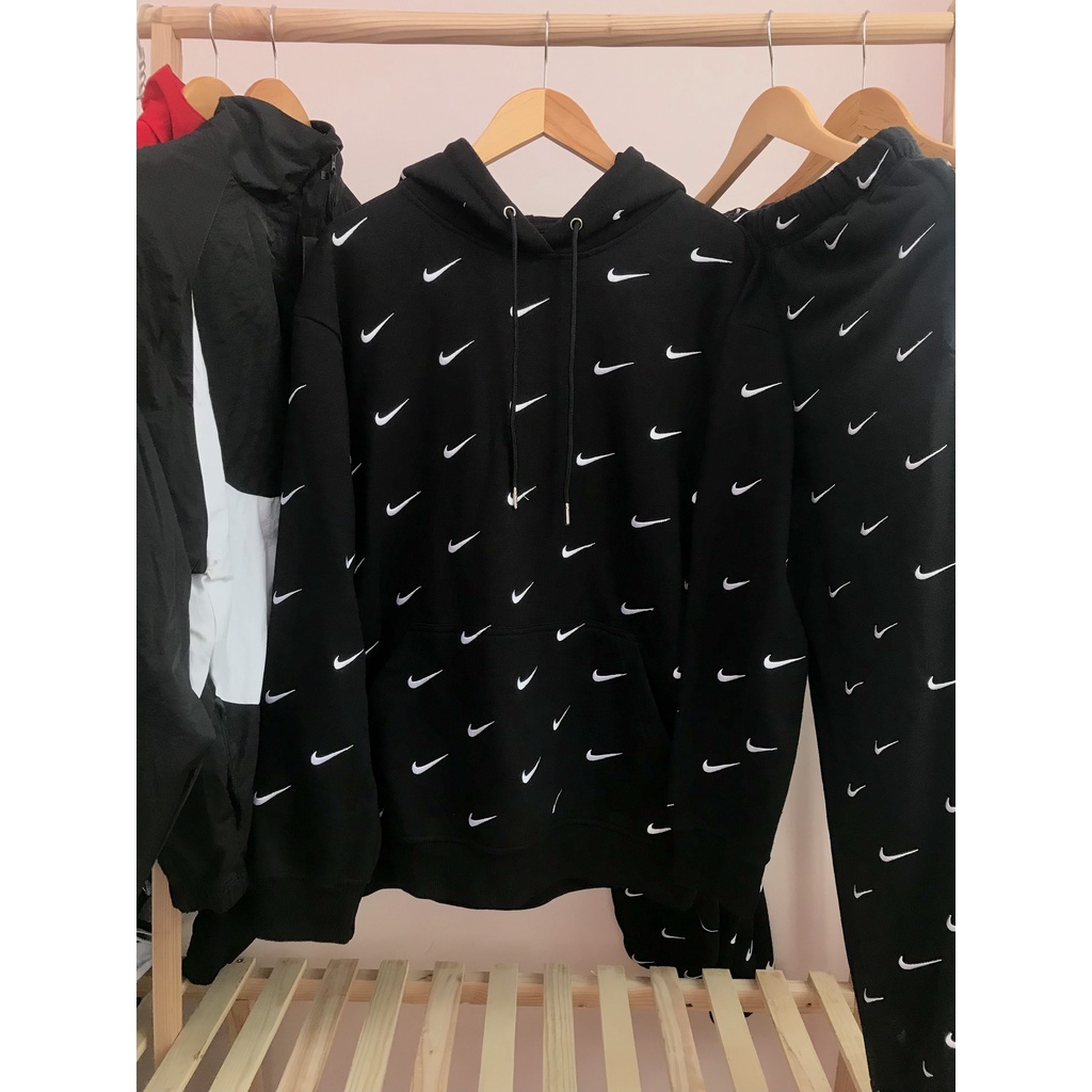 Áo Hoodie Swoosh Full Logo Thêu Hot Trend 2021