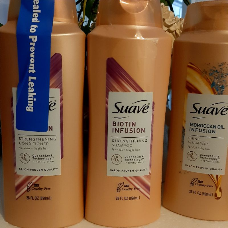 01 CHAI DẦU GỘI HOẶC  XÃ SUAVE Professionals Moroccan Infusion Shine SHAMPOO & Conditioner 373ml/828ML từ mỹ