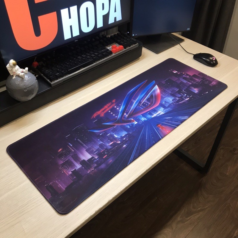 [ Hàng Hot ] Tấm Lót Chuột - Bàn Di Chuột - Mouse Pad - ASUS Gaming ROG 1 - Chống Nước - Size lớn (90x40 dày 4mm) (80x30