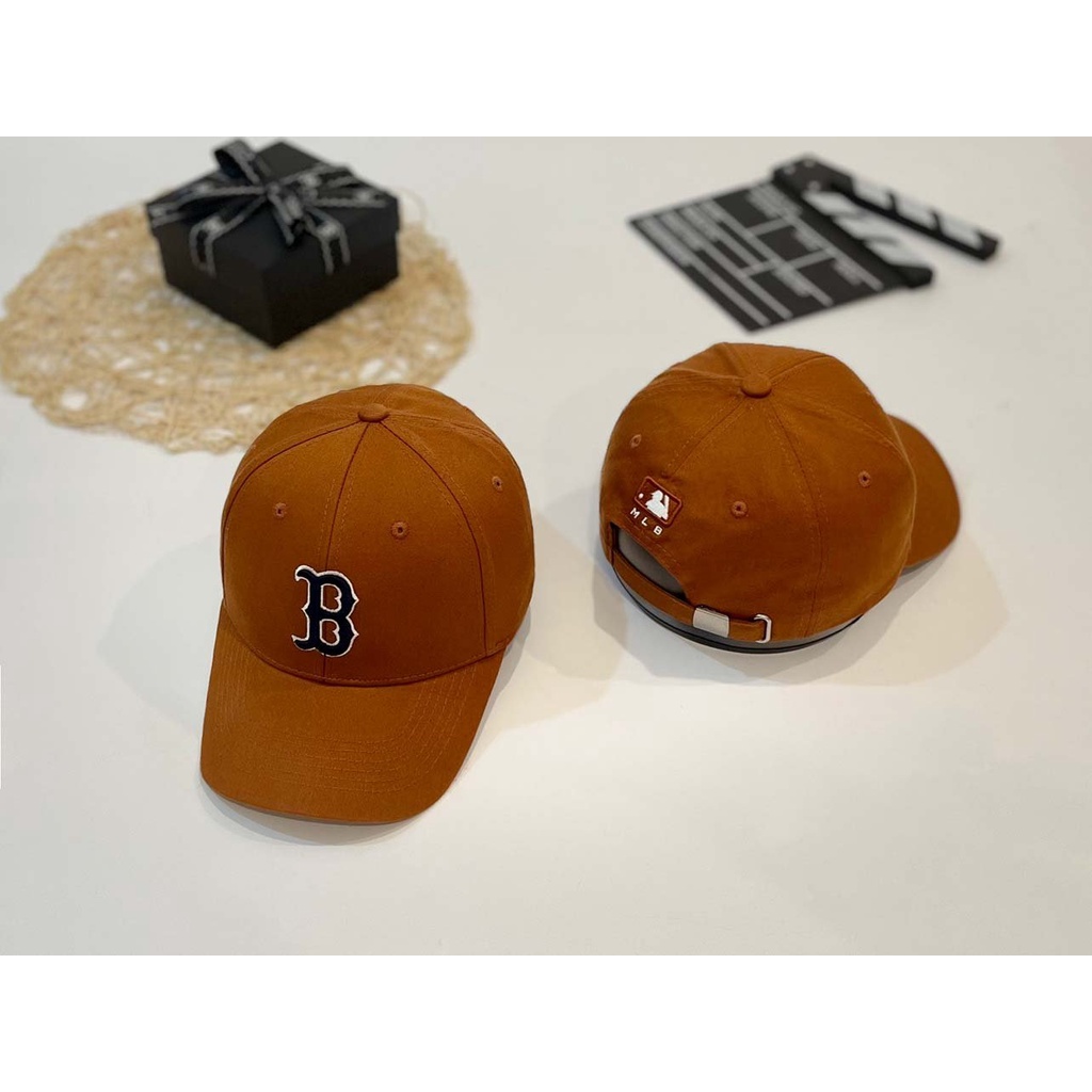 Mũ lưỡi trai Màu nâu MLB thêu logo chữ B siêu HOT,nón kết lưỡi trai phong cách Hàn quốc logo chữ B cao cấp,hàng xuất dư.