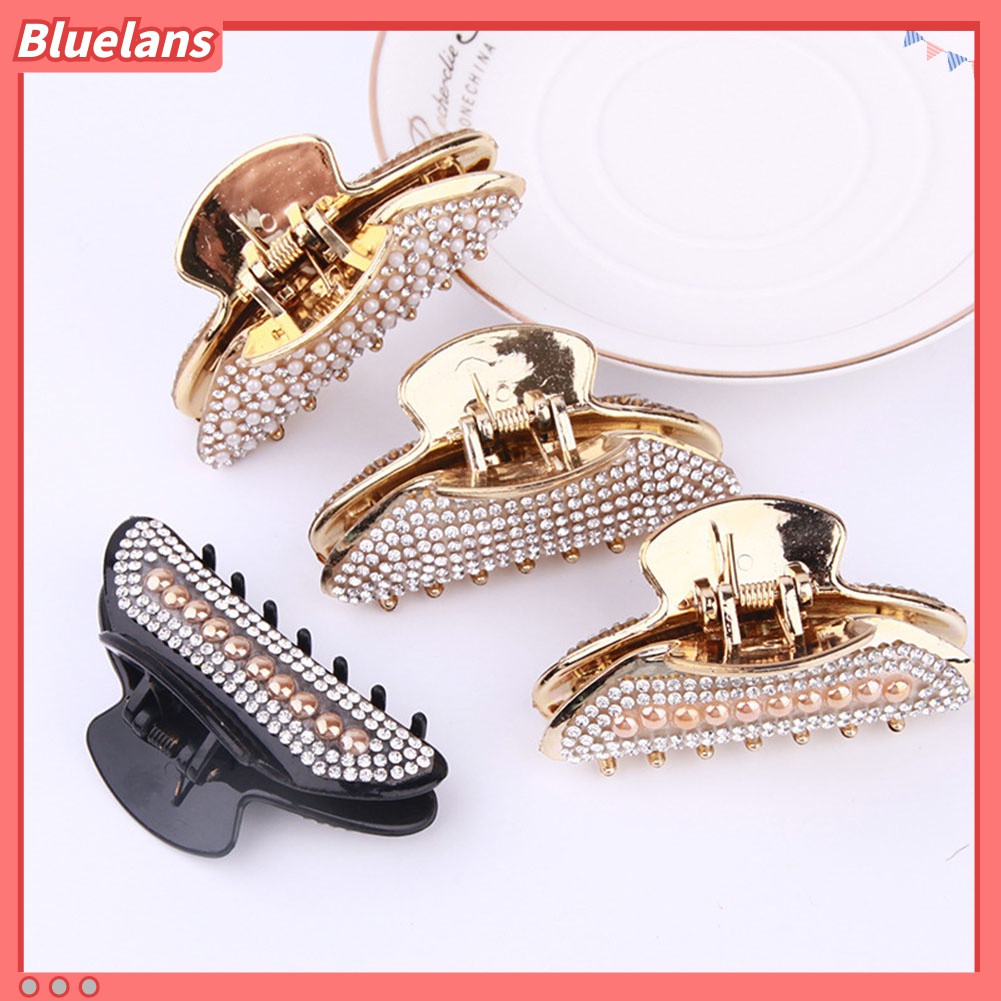 Kẹp Tóc Càng Cua Đính Ngọc Trai Nhân Tạo Thanh Lịch Cho Nữ