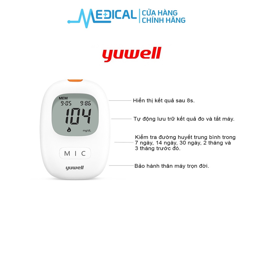 Que thử đường huyết YUWELL dùng cho tất cả các máy đường huyết YUWELL - MEDICAL