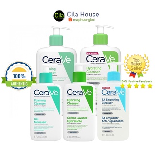 Sữa rửa mặt Cerave 236ml, 355ml, 473ml cho da dầu, da khô - Cila House