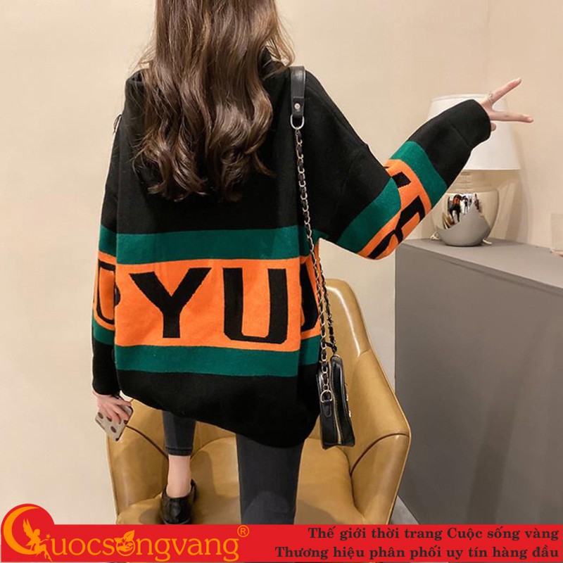Áo len hoodie có nón áo len nữ phom rộng mã GLA320 Cuocsongvang