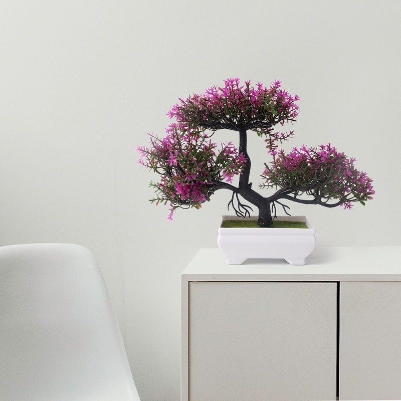 1 Chậu Cây Thông Nhân Tạo Bằng Nhựa Trang Trí Nhà Cửa