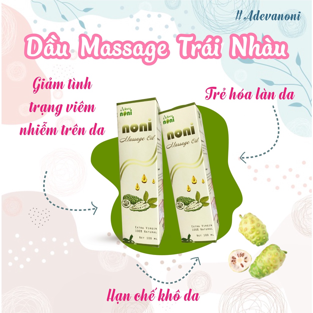 Dầu massage dưỡng da trái nhàu⚡️FREE SHIP⚡️Da ẩm mềm, ngừa mụn, tái tạo da⚡️Noni Massage Oil⚡️sarah_viet_naturals | BigBuy360 - bigbuy360.vn