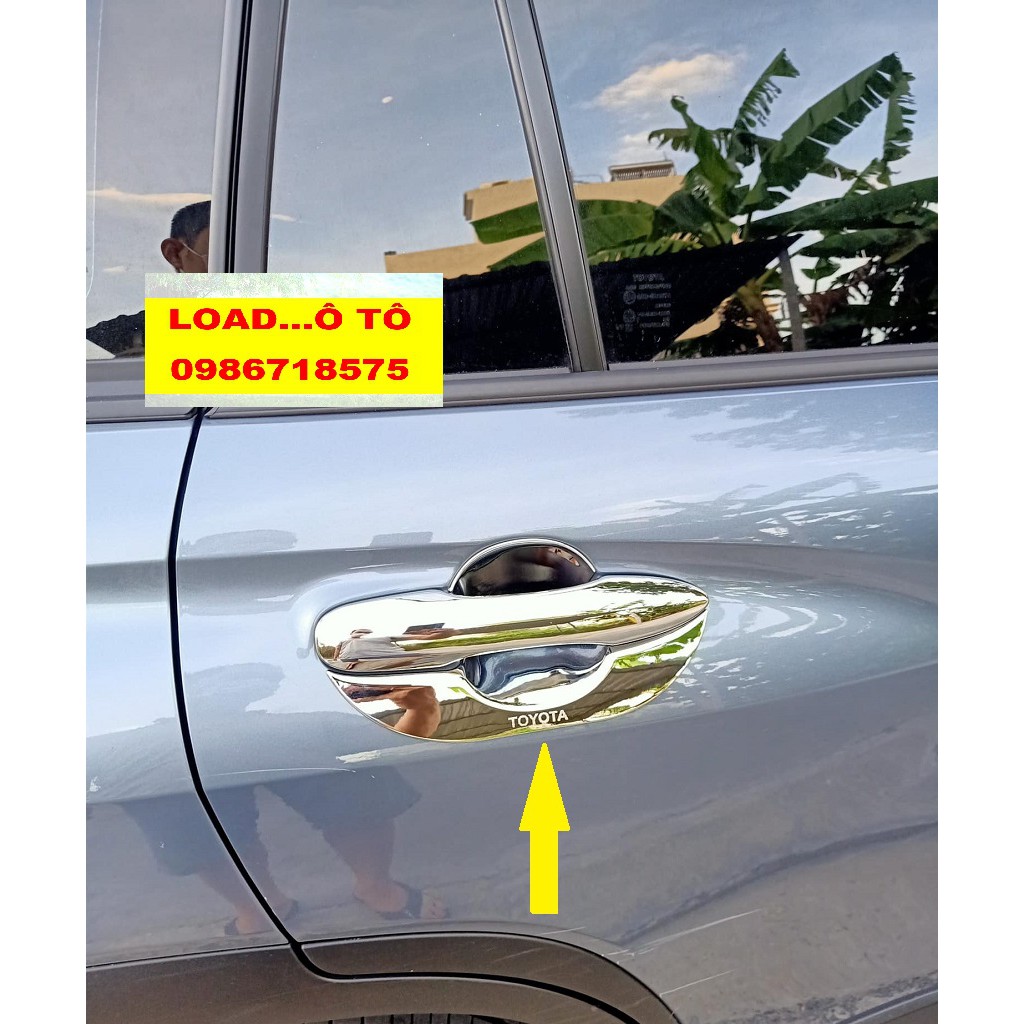 Ốp Tay Nắm, Hõm Cửa Xe Toyota Cross 2023-2020 Lỗ Từ To Mạ Crom Sáng Bóng Cao Cấp, Sang Trọng