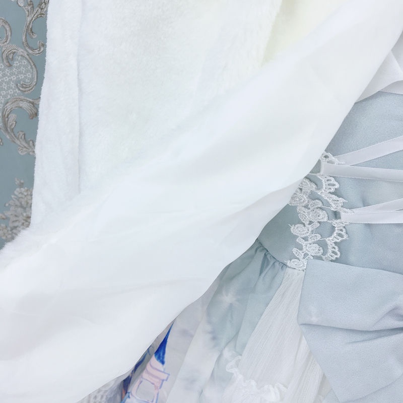 Áo choàng cổ cardigan bằng nhung dày màu trắng kiểu lolita mùa đông 2020 | BigBuy360 - bigbuy360.vn