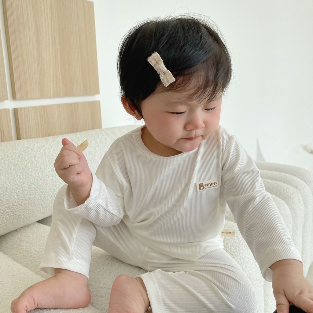 Bộ dài tay cho bé trai bé gái, bộ cotton tăm trẻ em Thanh Hằng Baby 9kg - 21kg