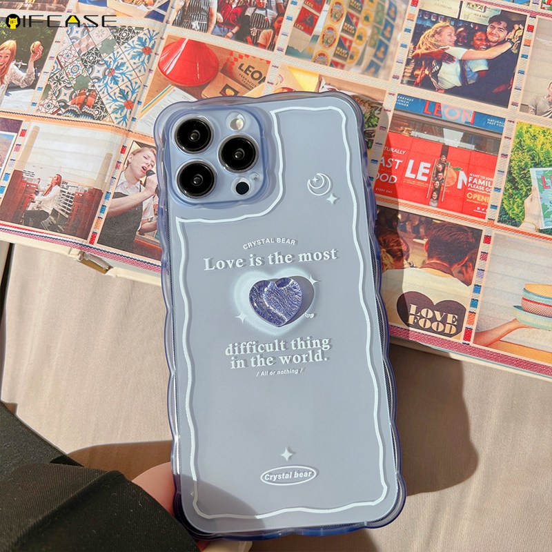 Ốp Điện Thoại Mềm Trong Suốt Chống Sốc Họa Tiết Trái Tim Cho iPhone 13 12 11 Pro Max XS Max XR X 7 8 Plus