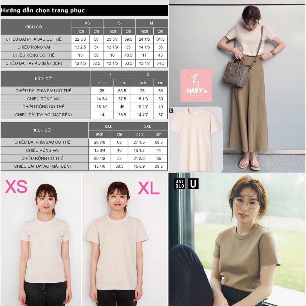 UNIQLO👐JAPAN_Áo thun Nữ cổ tròn  - WOMEN Crew neck T-Shirt  ❤️