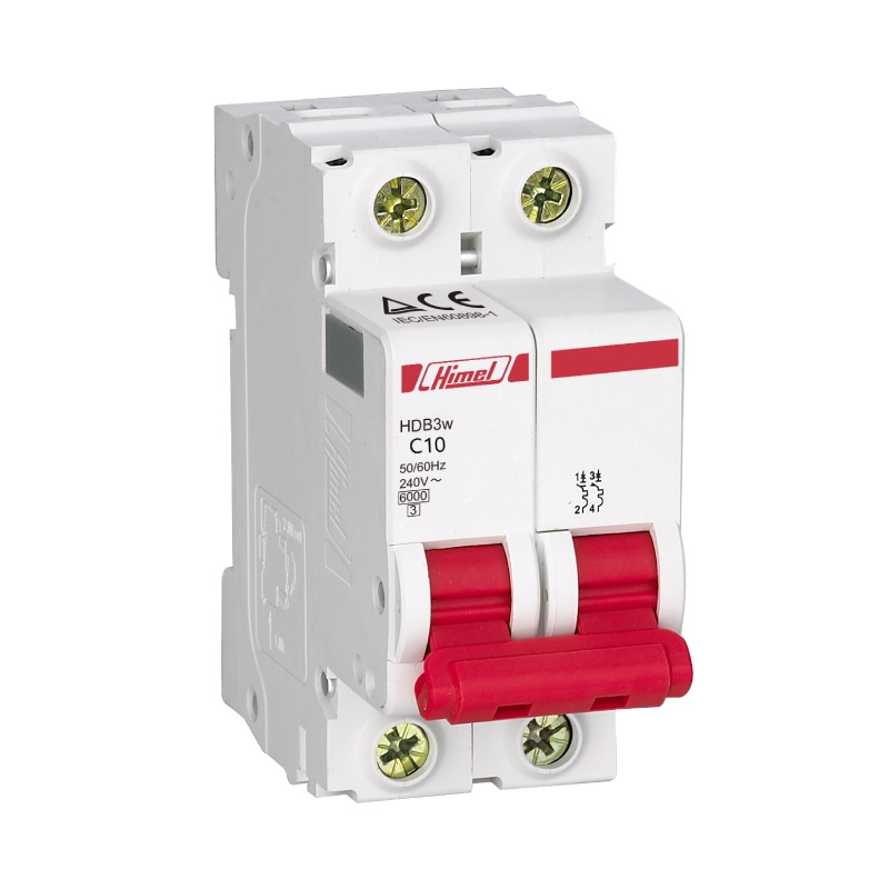 Atomat dạng tép, 2 cực, dòng định mức 10A, dòng cắt ngắn mạch 6ka, MCB 2P 10A 6kA