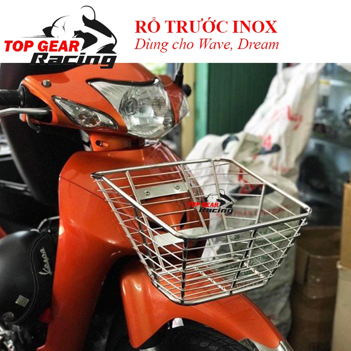 Rổ  Trước Inox, Titan Cho Wave, Dream