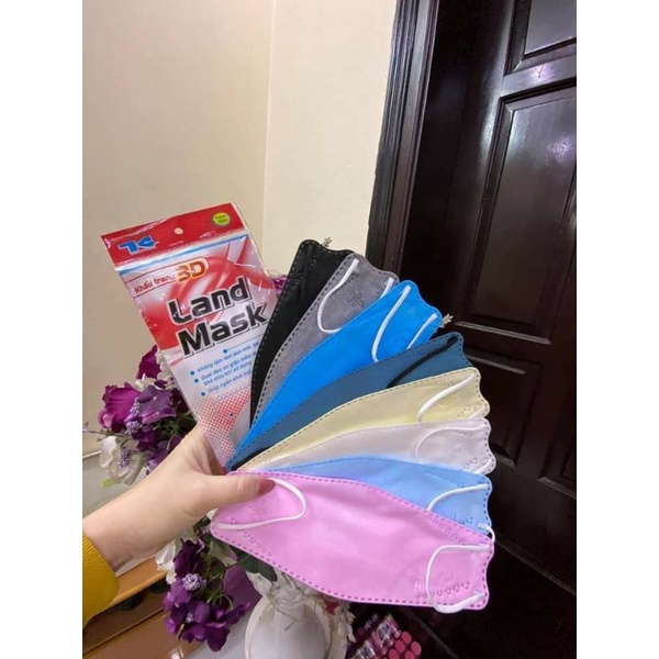COMBO 5 Túi Khẩu Trang 3D Land Mask (1 túi 6 chiếc ) Loại 4D KF94 Hàn Quốc
