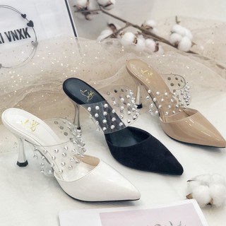 ( ảnh thật ) Giày cao gót đinh hở gót LBT