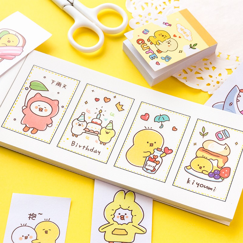 Set 50 Miếng Dán Họa Tiết Dễ Thương Dùng Để Trang Trí