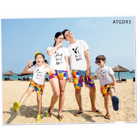 ÁO THUN GIA ĐÌNH IN CHỮ DÀNH CHO BỐ MẸ VÀ CON CỰC HOT ĐỦ MÀU ĐỦ SIZE - ATGD93