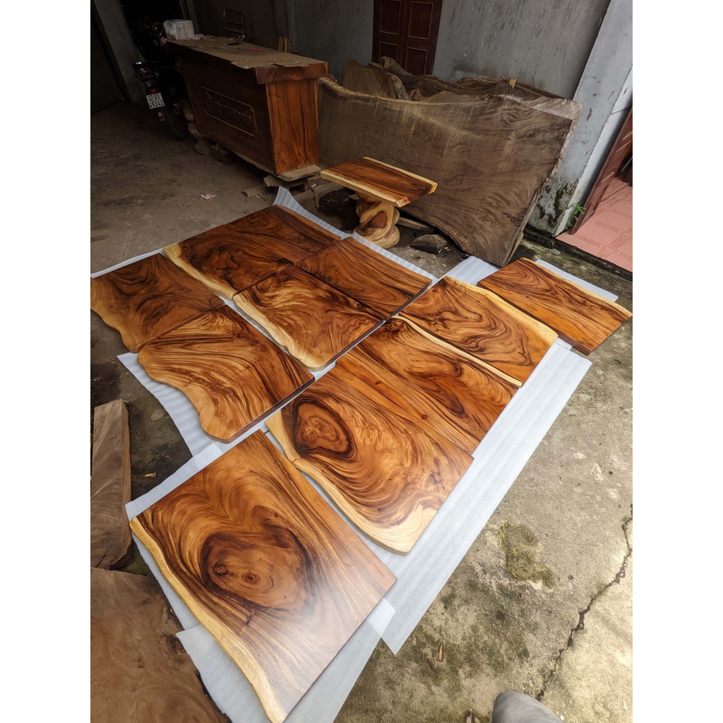 Bàn Lavabo Gỗ Me Tây Nguyên Tấm