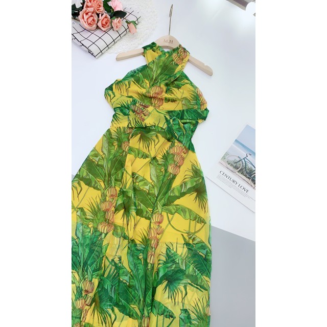 Thời Trang Nữ BÁN SỈ VÁY MAXI VÀNG HÌNH CÂY CHUỐI CHO NỮ Phương Linh Shop