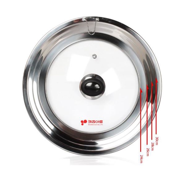 Ống Hút Ống Hút Kính Hàn Quốc Nắp Đa Năng, Được Sử Dụng Cho Nồi 20cm 24cm 26cm 28cm 30cm 32cm