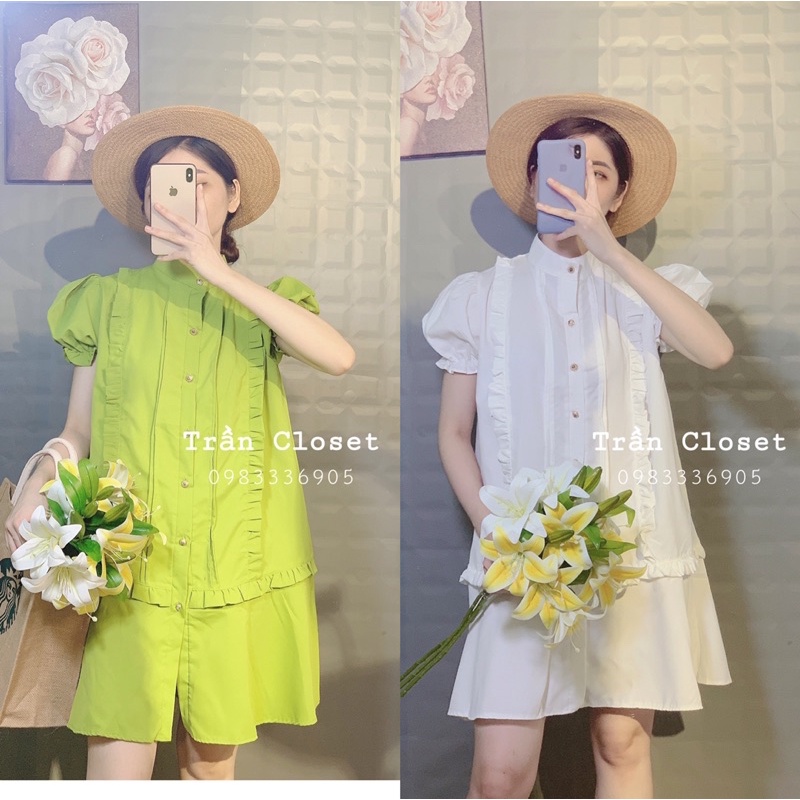 Sẵn 👗VÁY CỔ TRỤ BÈO ( ảnh thật shop chụp )