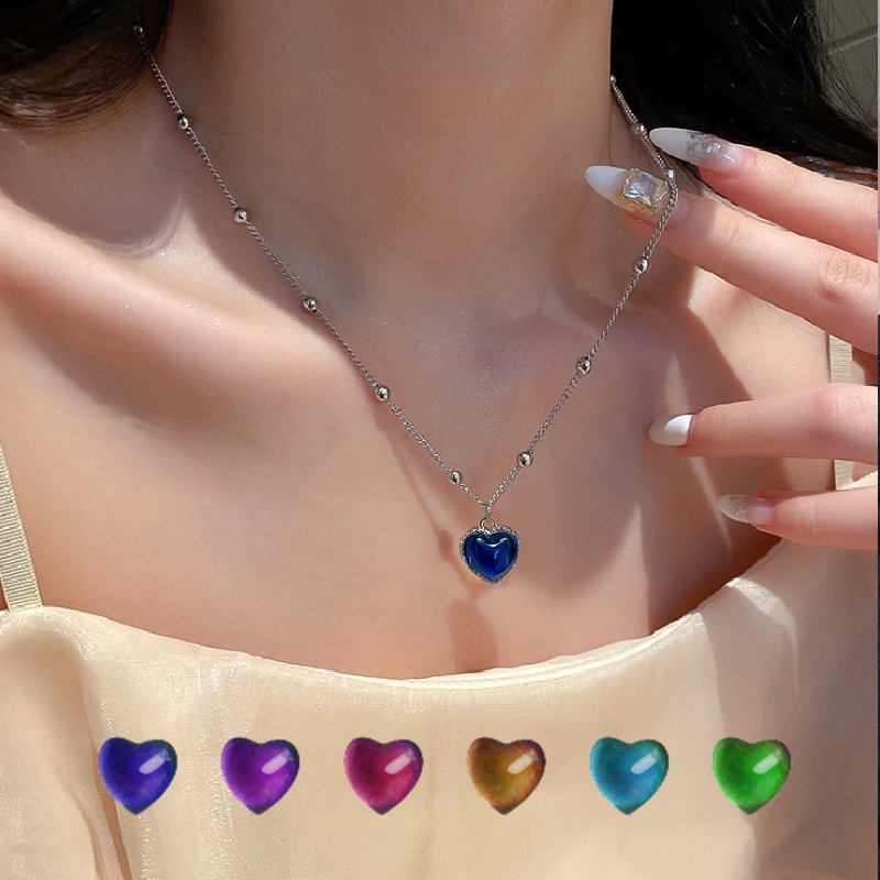 Vòng Cổ Choker Bằng Hợp Kim Thay Đổi Màu Sắc Theo Nhiệt Độ Cơ Thể Độc Đáo