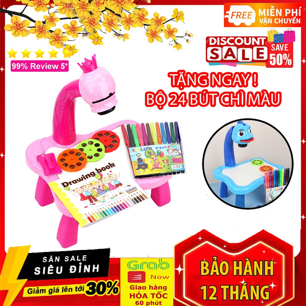 Bàn học vẽ thông minh Kiêm máy chiếu hình có đèn chiếu sáng phát nhạc nhạc cho bé 😍HÀNG MÓI VỀ😍