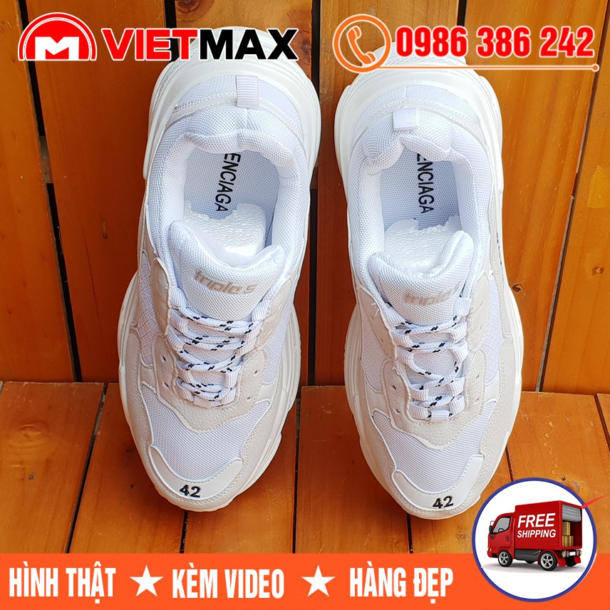 ⚡[FREE SHIP] Giày Thể Thao Balen Triple S Trắng Nam Nữ