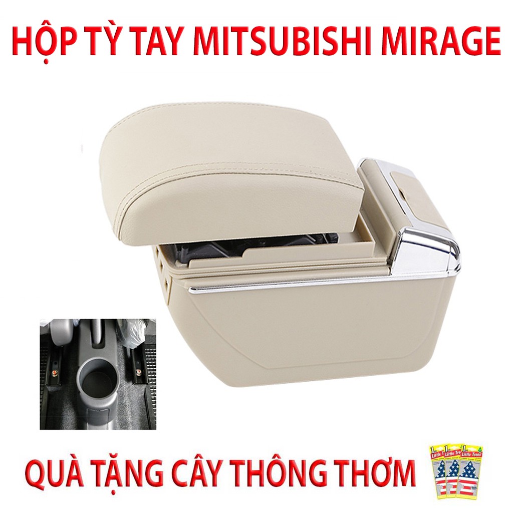 Hộp Tỳ Tay Ô Tô Mitsubishi Mirage - Quà Tặng Túi Thơm Treo Xe