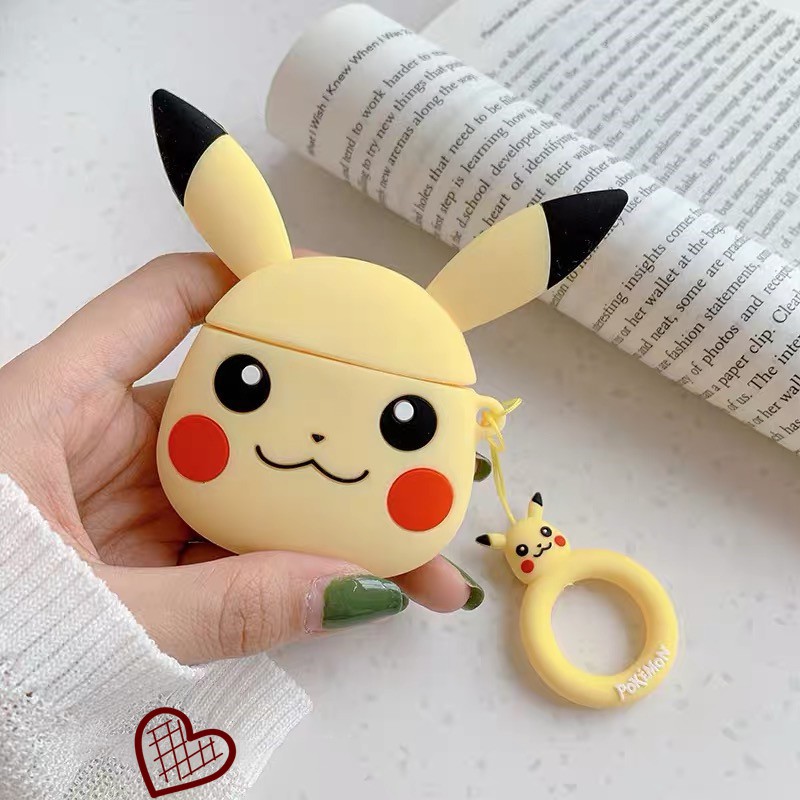 Vỏ bảo vệ bao đựng tai nghe Airpod 1/Airpod 2-Mã ốp pikachu