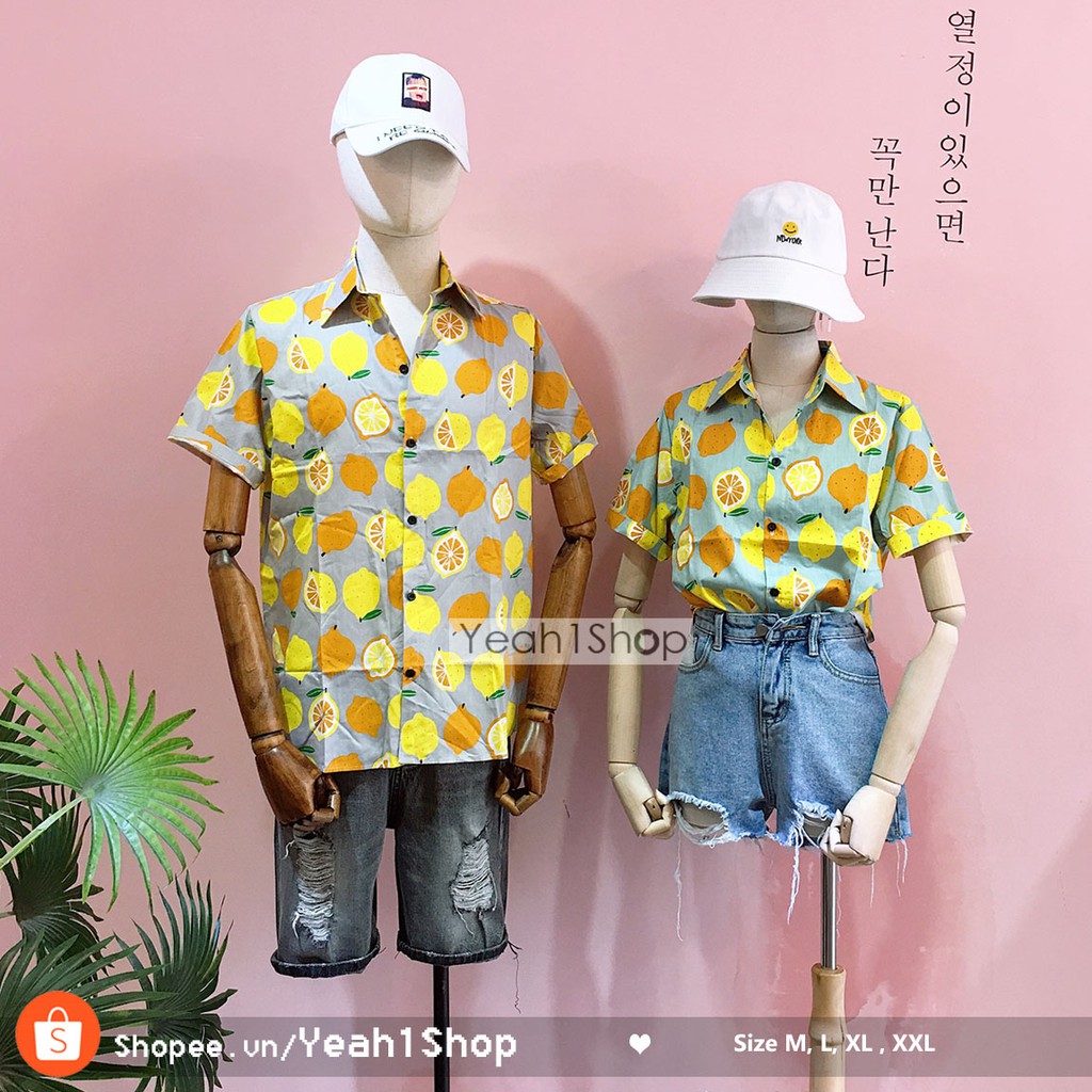 [Yeah1Shop]- Áo sơmi chanh cắt (M, L, XL) - SMTC