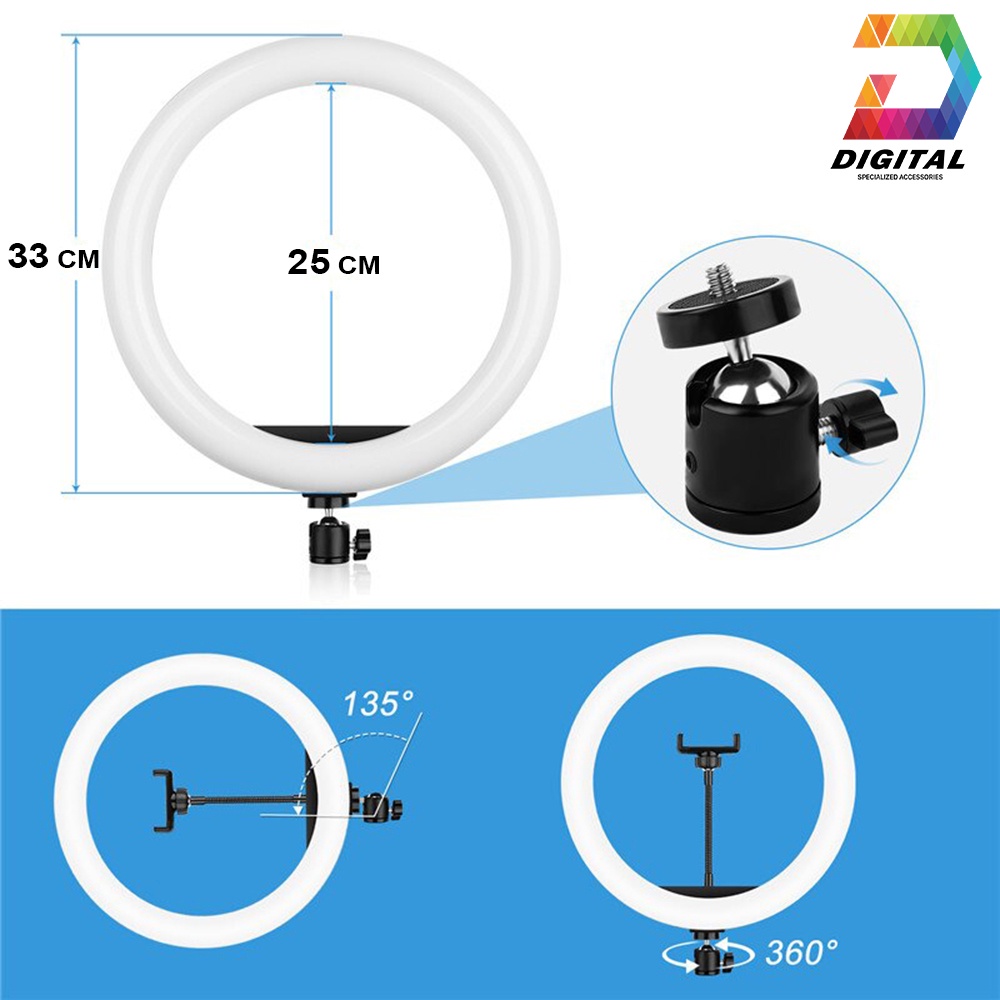 Đèn Livestream Chụp Ảnh, Bán Hàng, Makeup Trang Điểm 3 Chế Độ Sáng Cao Cấp